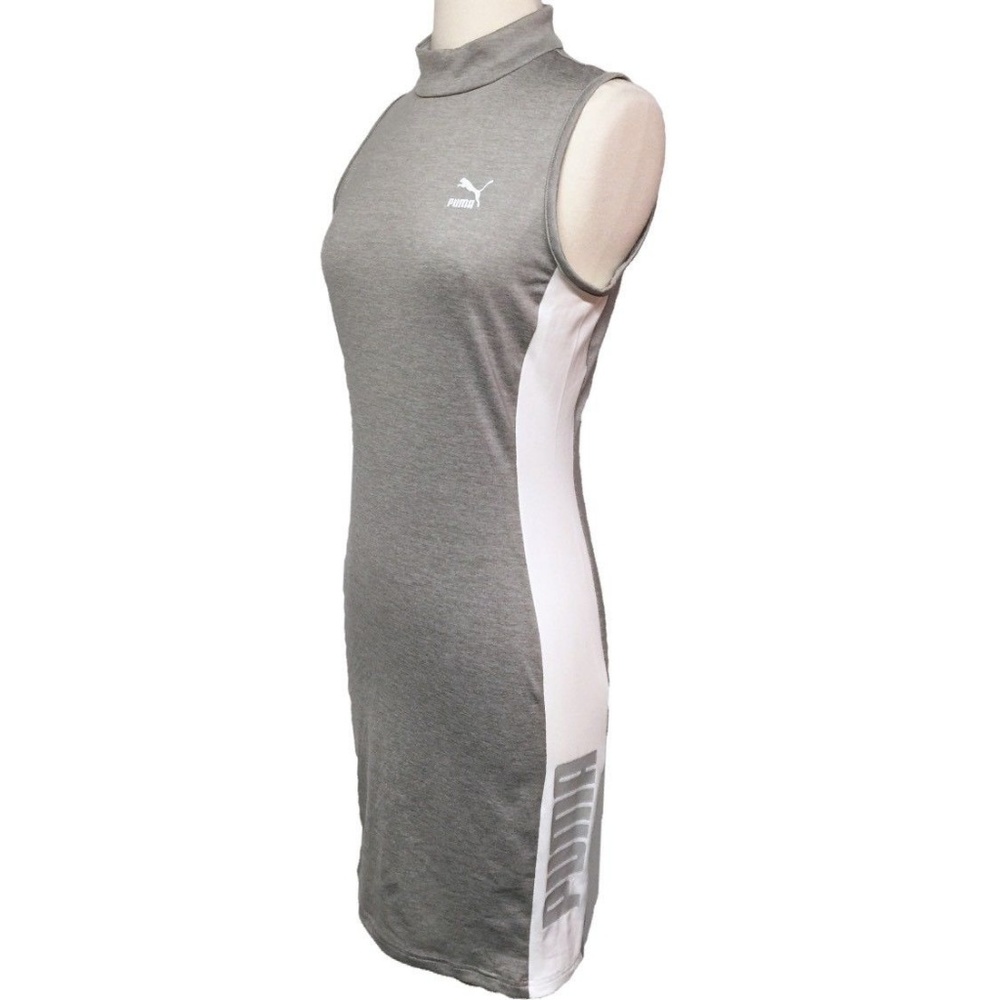 PUMA T7 Gray Stretch Sheath Athletic Dress
